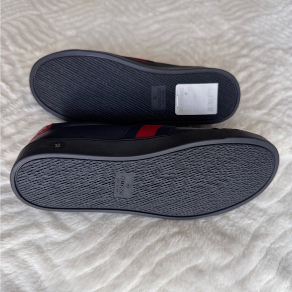 Gucci Boys Navy and Red Stripe Slip-On Shoes - Picture 5 of 5